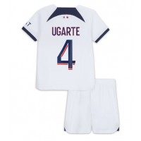 Camisa de Futebol Paris Saint-Germain Manuel Ugarte #4 Equipamento Secundário Infantil 2023-24 Manga Curta (+ Calças curtas)